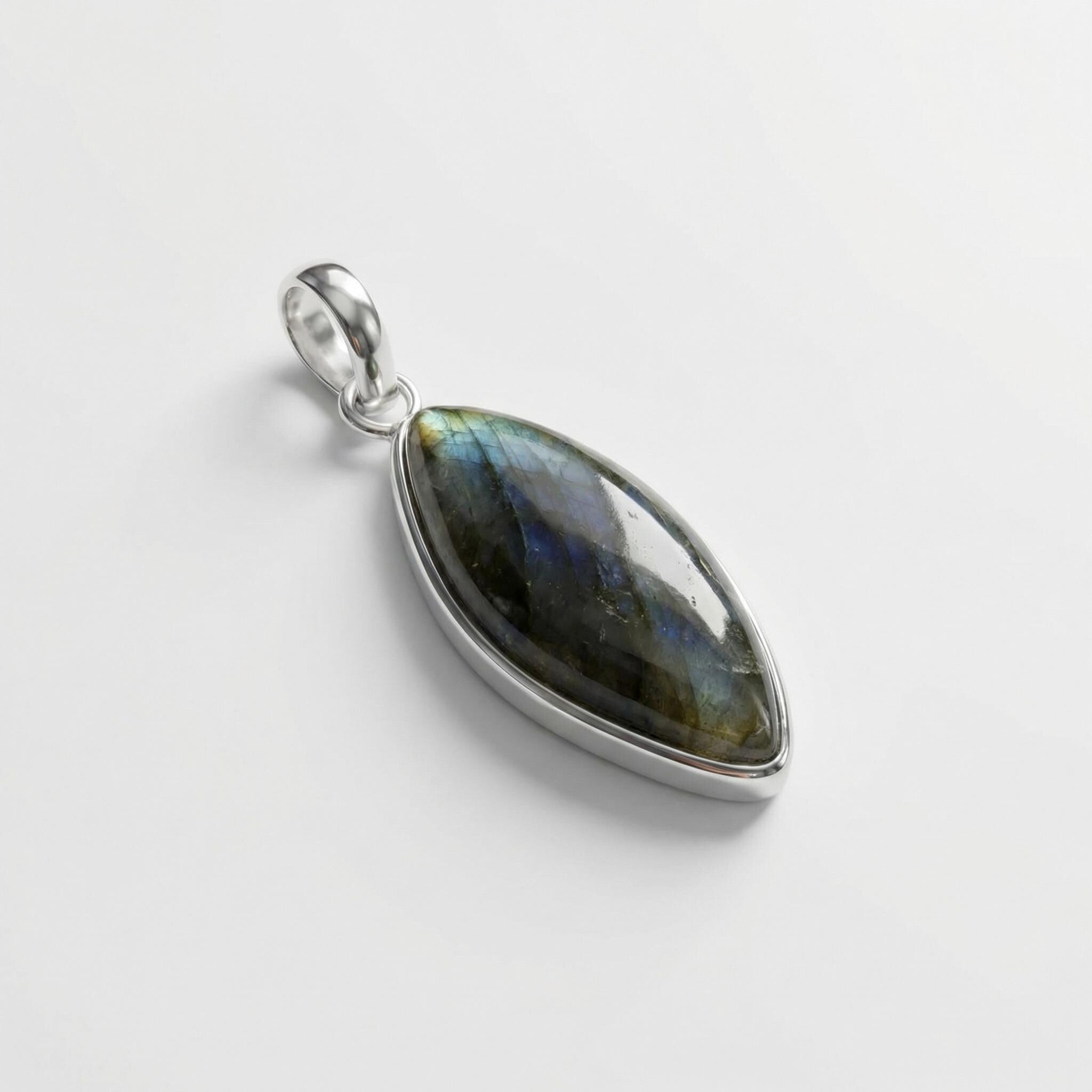 Labradorite Pendant: Sterling Silver Celestial Necklace