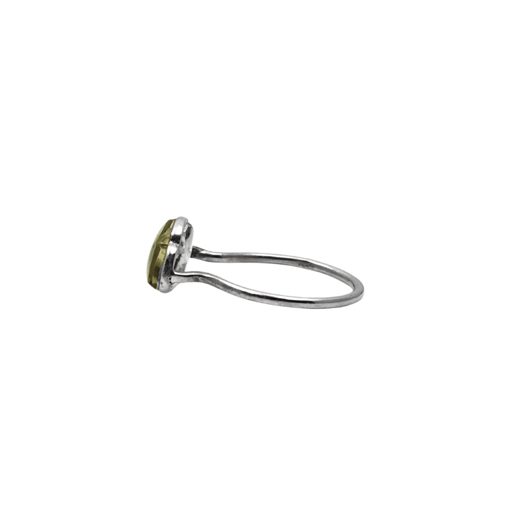 Lemon Quartz Cloud Ring: Handmade Sterling Silver Gemstone Jewelry