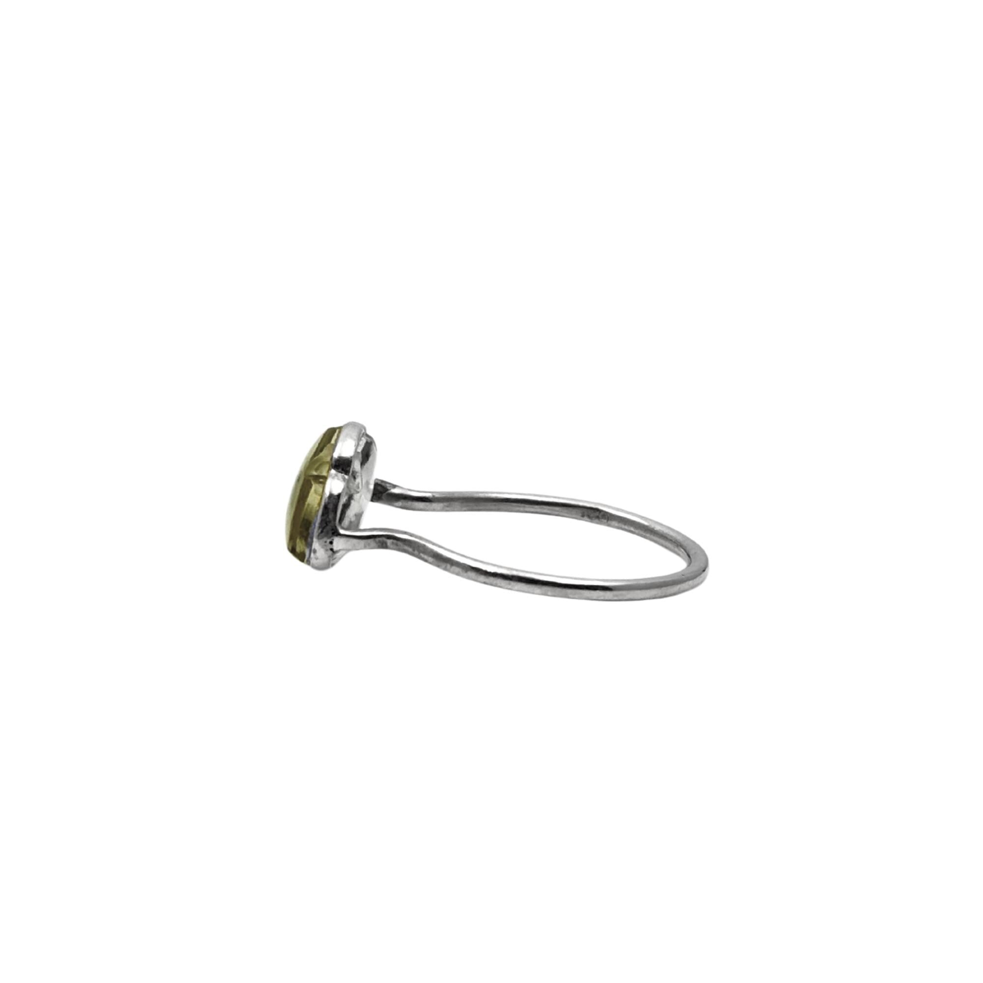 Lemon Quartz Cloud Ring: Handmade Sterling Silver Gemstone Jewelry