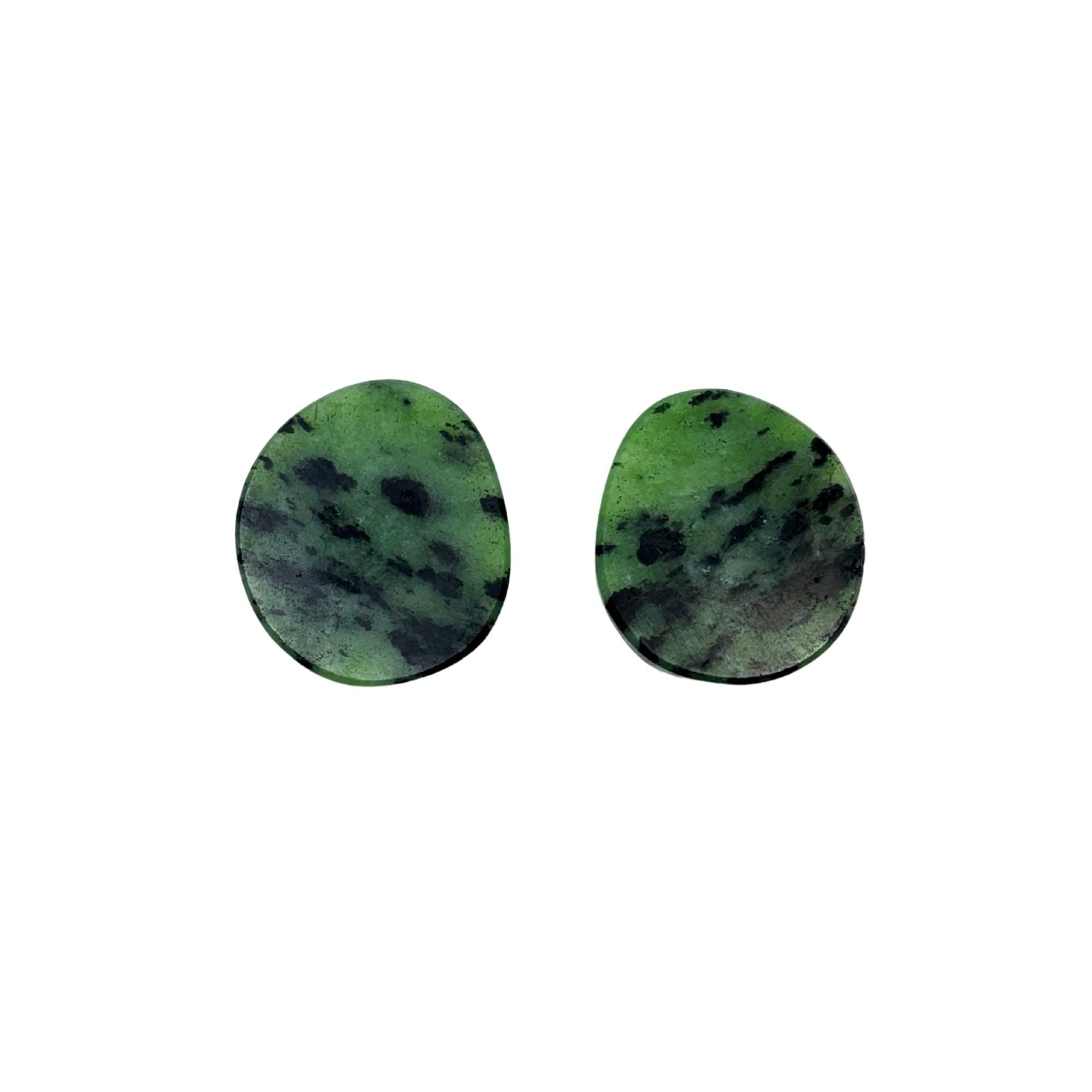 Rose Cut Green Sapphire Gemstone Slices: Natural Untreated Jewelry Pair