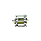 Raw Green Tourmaline Bar Ring: Sterling Silver October Birthstone