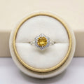 Natural Citrine Ring | 925 Sterling Silver | November Birthstone | Floral Gemstone Band | Handmade in Jaipur