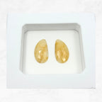 Rose Cut Sapphire Slices: Natural Gemstone Pair for Jewelry Making