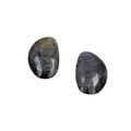 Untreated Sapphire Gemstone Pair: Rose Cut Slices for Jewelry
