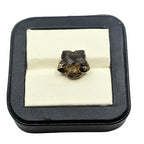 Smoky Quartz Gemstone Pair – Flower Cut, Deep Brown Matched Stones