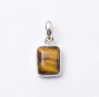 Tiger Eye Pendant: 925 Sterling Silver, Natural Gemstone Protection Necklace