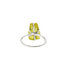 Sterling Silver Lemon Topaz Teddy Bear Ring: Handmade Gemstone Jewelry