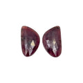 Rose Cut Sapphire Slices: Natural Untreated Gemstone Pair