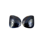 Rose Cut Sapphire Slices: Natural Untreated Gemstone Pair