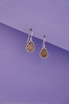 Handcrafted Rose Quartz Pear Drop Earrings | 925 Sterling Silver Dangle Jewelry