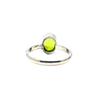 Oval Peridot Ring: Handmade Sterling Silver August Birthstone