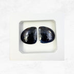 Rose Cut Sapphire Slices: Natural Untreated Gemstone Pair