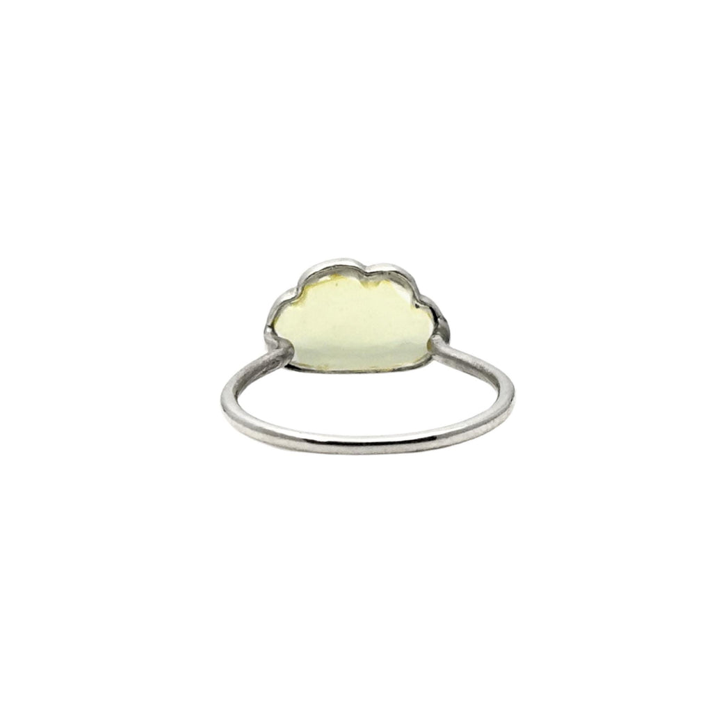 Lemon Quartz Cloud Ring: Handmade Sterling Silver Gemstone Jewelry