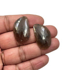 Rose Cut Sapphire Gemstone Slices: Untreated Natural Pair