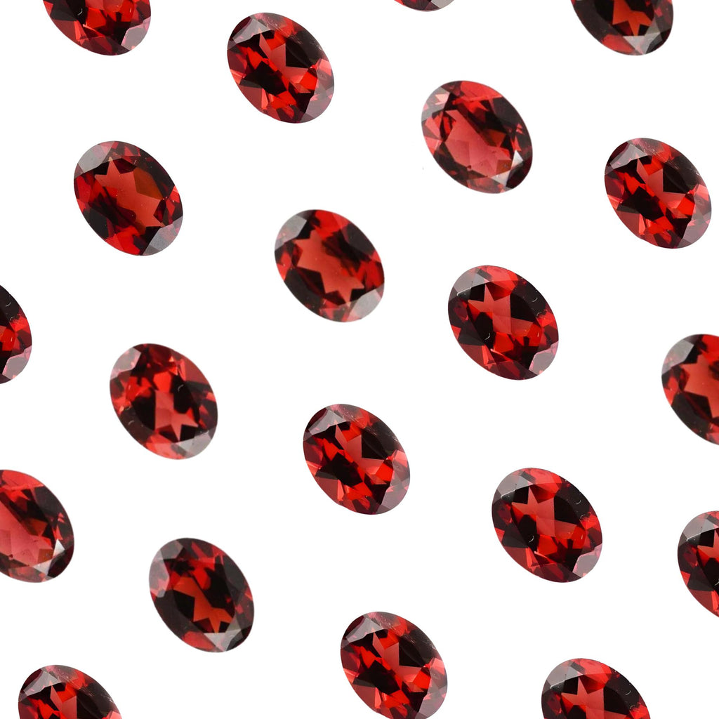 Red Garnet Oval Cut Gemstone: 7x5mm Loose Faceted Stones