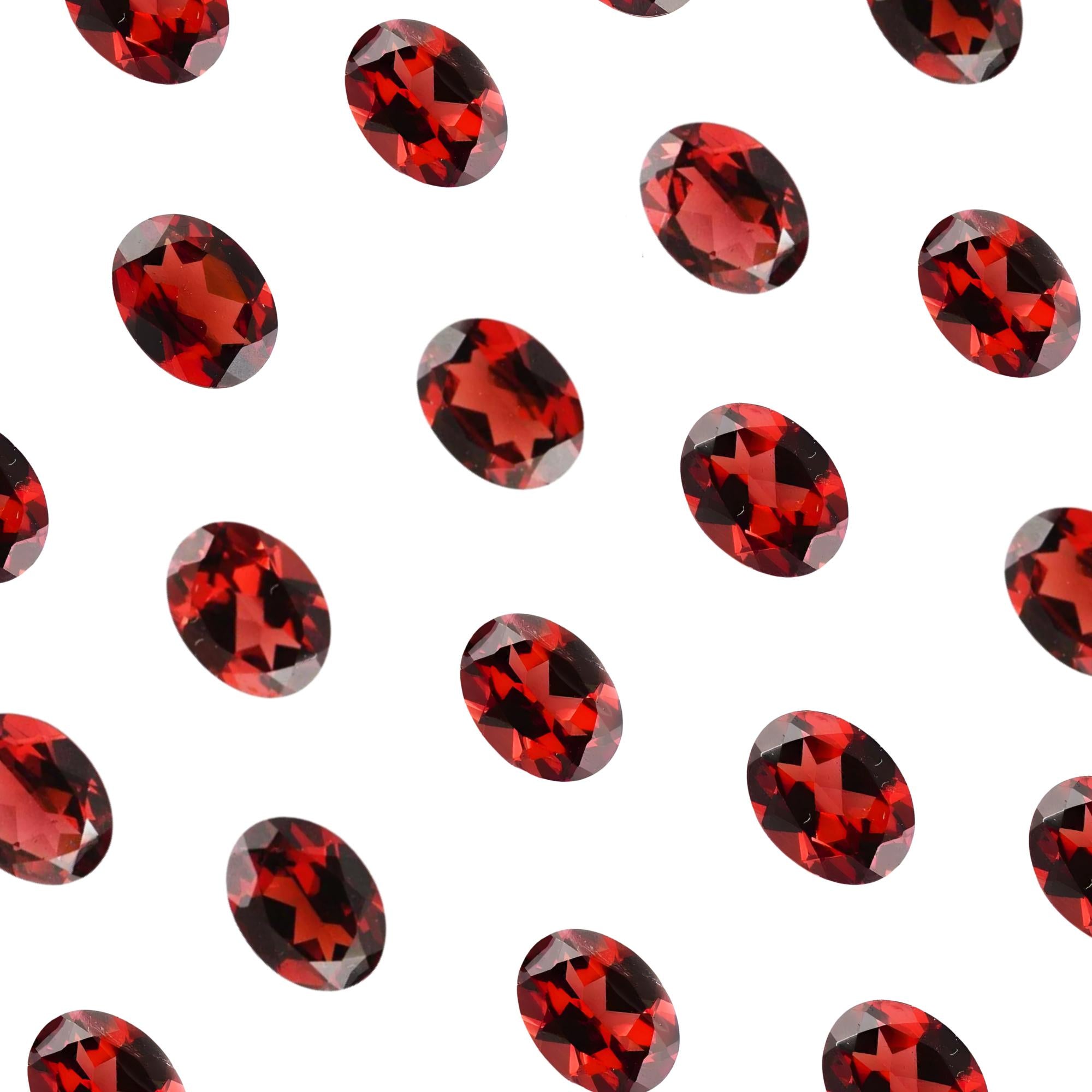Red Garnet Oval Cut Gemstone: 7x5mm Loose Faceted Stones