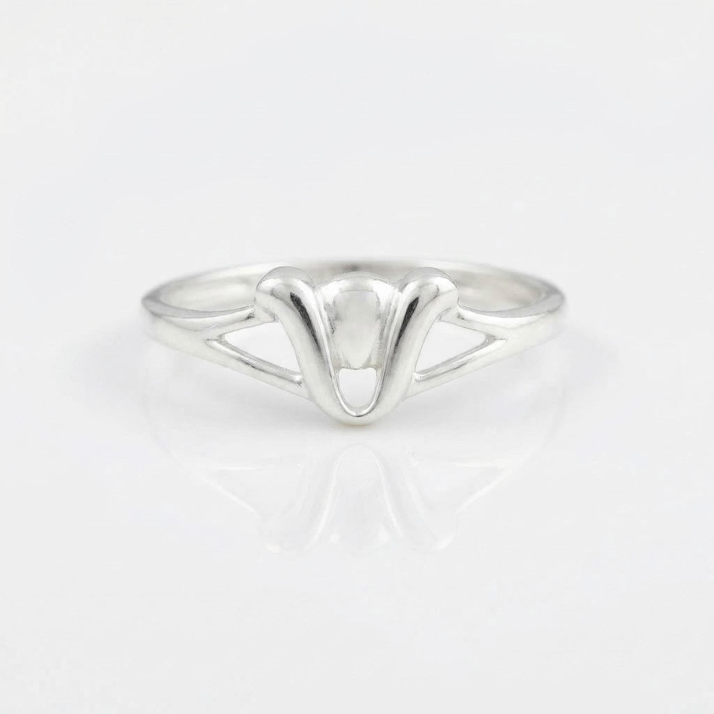 Sterling Silver Leaf Wings Ring – Elegant Botanical Bypass Band for Women