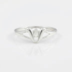 Sterling Silver Leaf Wings Ring – Elegant Botanical Bypass Band for Women
