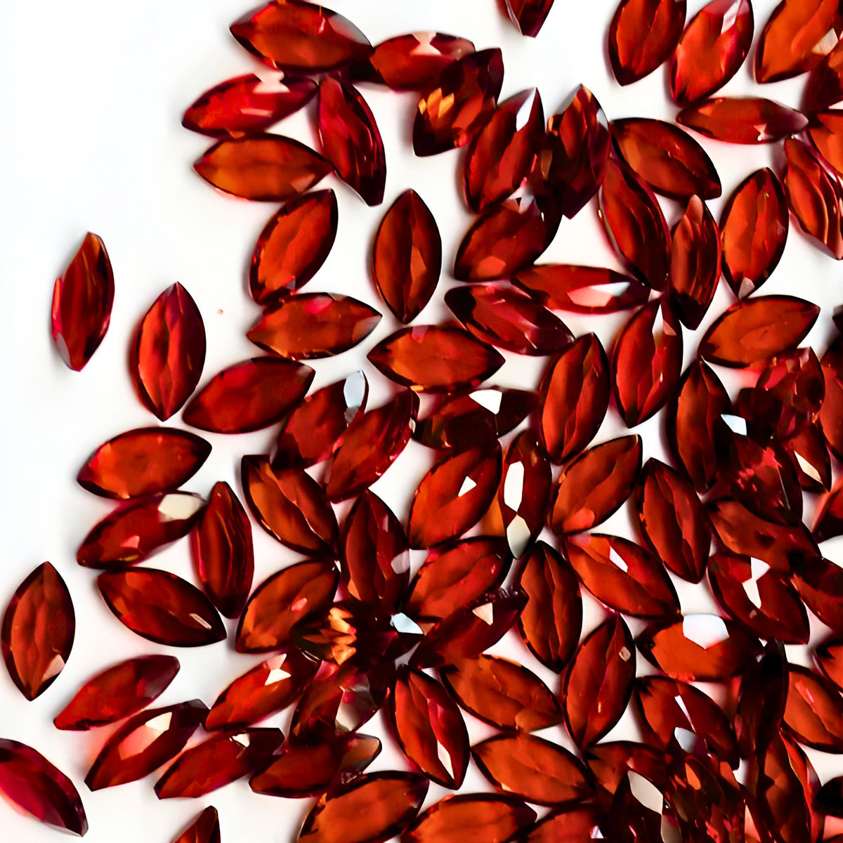 AAA Natural Garnet Gemstone: 4x8mm Marquise Cut, 5 Pcs Lot