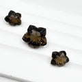 Smoky Quartz Gemstone Pair – Flower Cut, Deep Brown Matched Stones