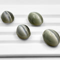 Grey Cat's Eye Quartz Cabochon, Oval Gemstone (13x11, 15x12 MM)