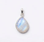 Teardrop Moonstone Pendant – 925 Sterling Silver Boho Gemstone Necklace