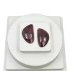 Rose Cut Sapphire Slices: Natural Untreated Gemstone Pair