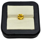 Natural Citrine Gemstone Pair, Flower Cut, Faceted Golden Yellow Loose Stones