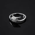 Sterling Silver Cat Ear Ring with CZ • Whimsical Stacking Band