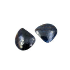 Rose Cut Sapphire Slices: Natural Untreated Gemstone Pair
