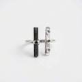 Raw Black Tourmaline Ring: Adjustable Sterling Silver Boho Jewelry