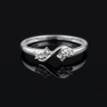 925 Sterling Silver Infinity Ring with CZ Diamonds – Dainty Stackable Band