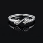 925 Sterling Silver Infinity Ring with CZ Diamonds – Dainty Stackable Band