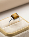 Natural Tiger Eye Ring | 925 Sterling Silver | Gemstone Band | Handmade Ring Jaipur