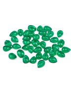 Natural Green Onyx Cabochons Smooth Pear Shape Loose Gemstone Cabs for Jewelry Making