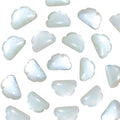White Moonstone Cloud Charms, Carved Briolettes, Gemstone Beads