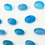 Faceted Blue Chalcedony 14mm*10mm Gemstone: Oval Cut Shape, AAA Quality