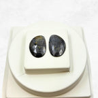 Untreated Sapphire Gemstone Pair: Rose Cut Slices for Jewelry