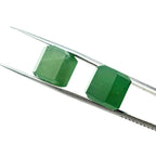 Faceted Green Onyx Cube Beads, 10mm Gemstone Pair