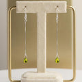 Peridot Drop Earrings 925 Sterling Silver | Drop Gemstone Dangle | Gift for Her | Boho Jewelry