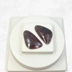 Rose Cut Sapphire Gemstone Slices: Natural Untreated Pair, Fancy Shape