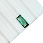 Greenish Blue Tourmaline Gemstone – Baguette Faceted Cut, Jewelry Making