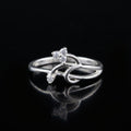 Sterling Silver Vine Ring with Cubic Zirconia • Botanical Branch Jewelry