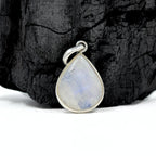 Moonstone Teardrop Pendant in 925 Sterling Silver – Minimalist Rainbow Moonstone Necklace, Dainty Boho Gemstone Jewelry Gift for Her