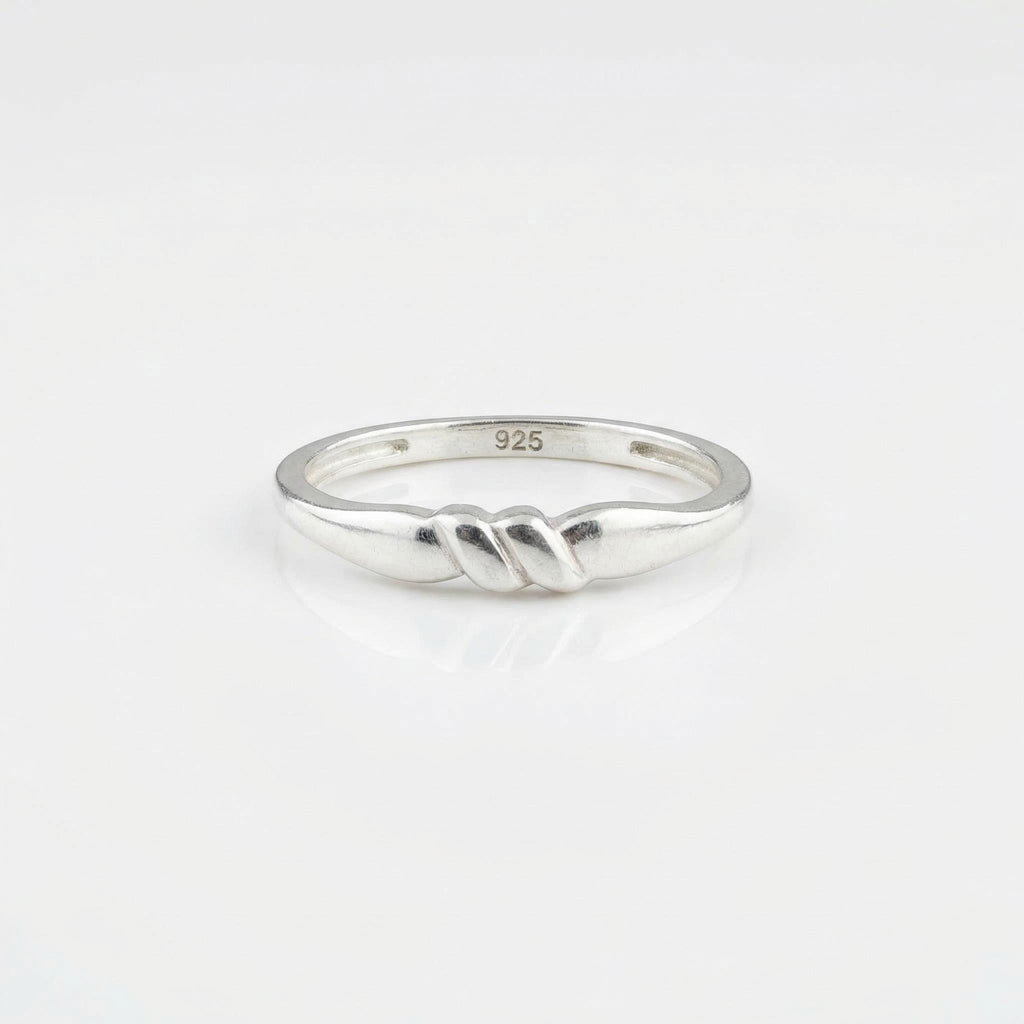 925 Sterling Silver Twist Knot Ring, Minimalist Dainty Band, Everyday Stackable Jewelry