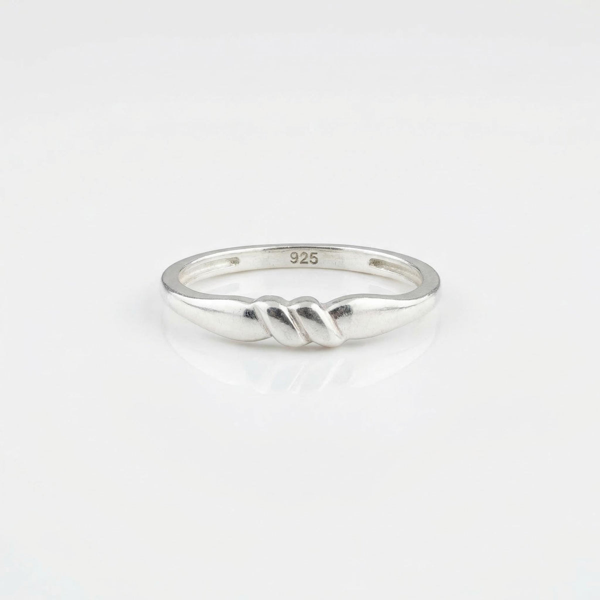 925 Sterling Silver Twist Knot Ring, Minimalist Dainty Band, Everyday Stackable Jewelry
