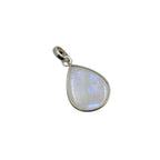 Moonstone Teardrop Pendant in 925 Sterling Silver – Minimalist Rainbow Moonstone Necklace, Dainty Boho Gemstone Jewelry Gift for Her
