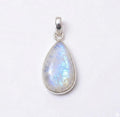Teardrop Moonstone Pendant – 925 Sterling Silver Boho Gemstone Necklace