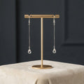 Moonstone Drop Earrings 925 Sterling Silver | Moon Gemstone Dangle | June Birthstone | Handmade Jewelry