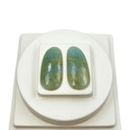 Rose Cut Sapphire Gemstone Slices: Natural Flat Back Pair